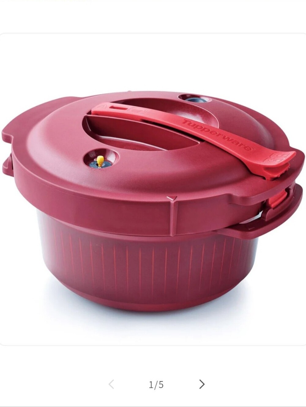 Tupperware Microwave Pressure Cooker - Berry Red